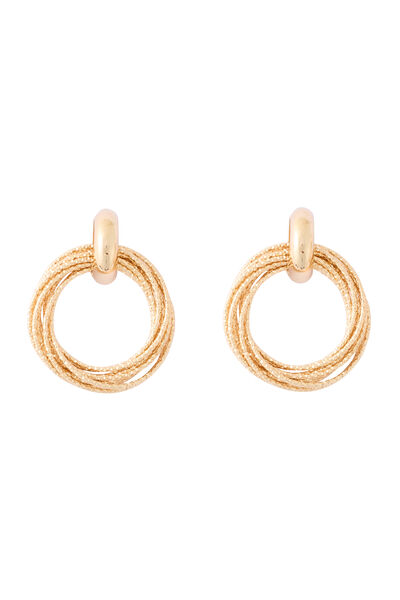 Boucles d'oreilles cercles ciselés 