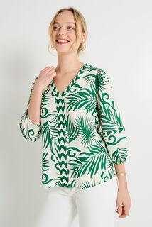Blouse col V femme