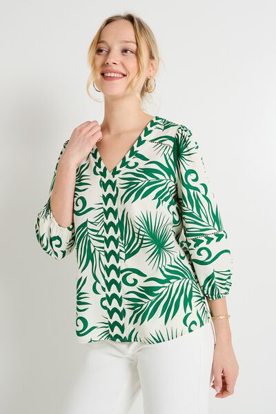 Blouse col V femme