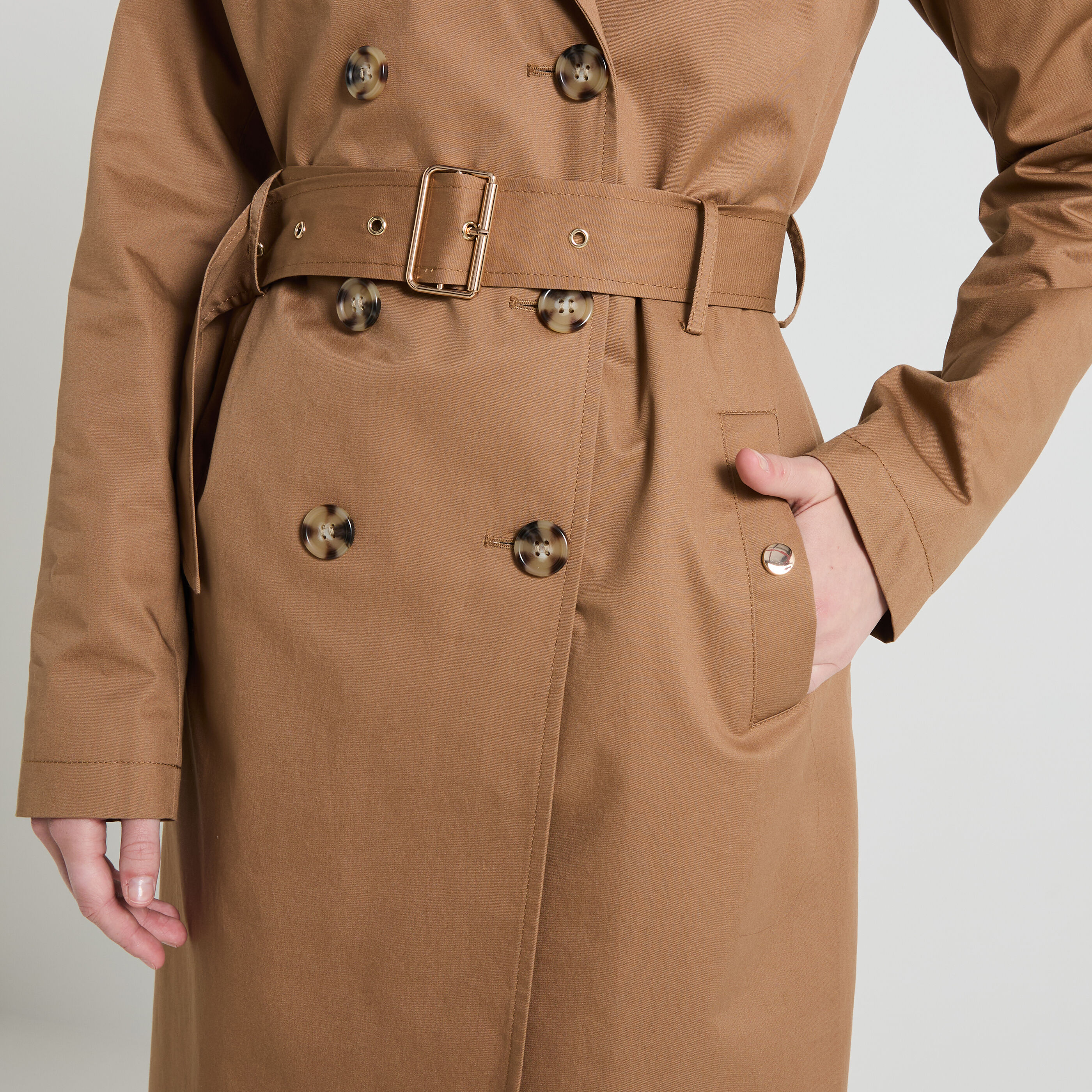 Trench mi-long femme