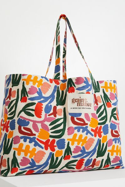 Sac totebag multicolore