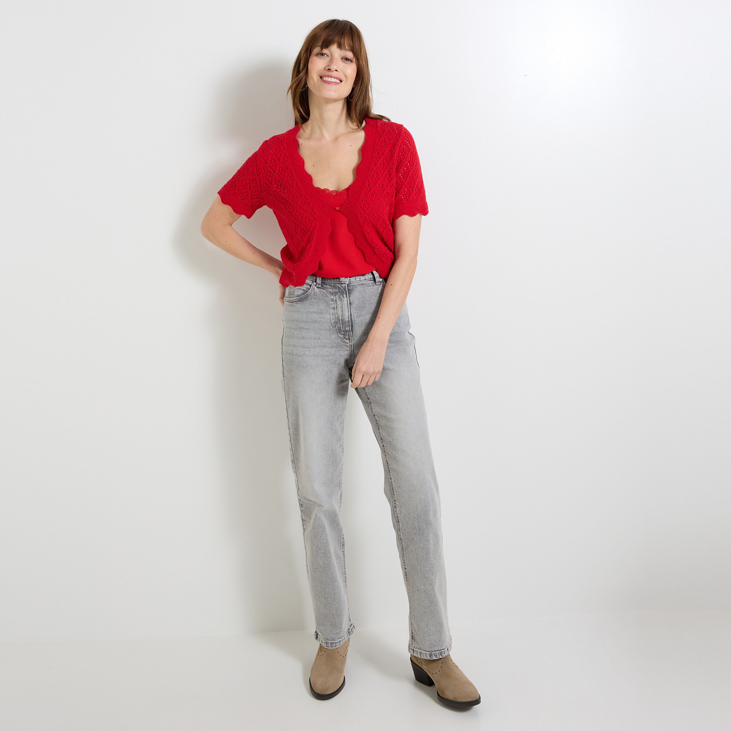 Gilet manches courtes femme