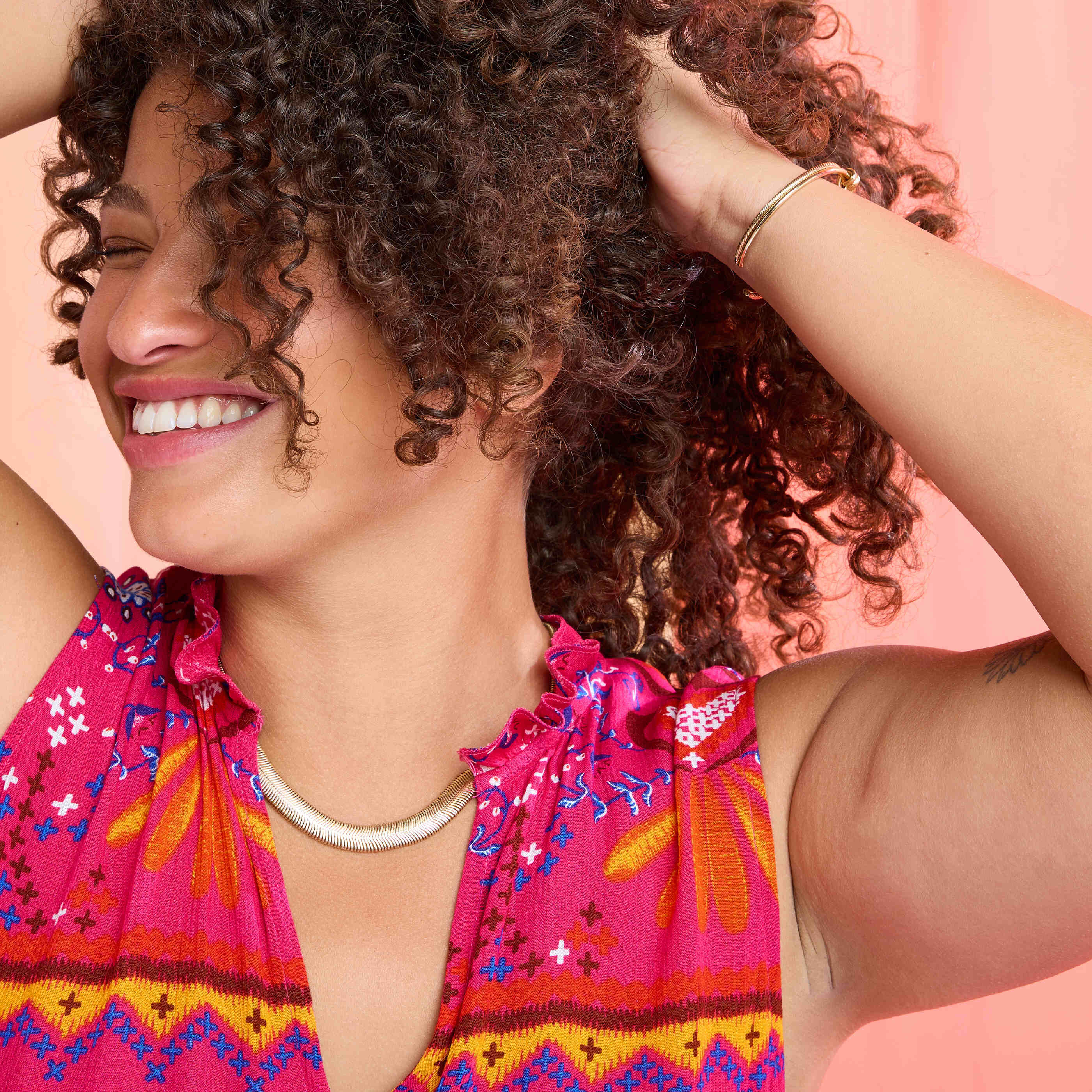 Robe longue imprim&eacute;e