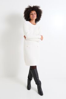 Robe pull col rond femme