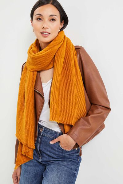 Echarpe plissée unie femme