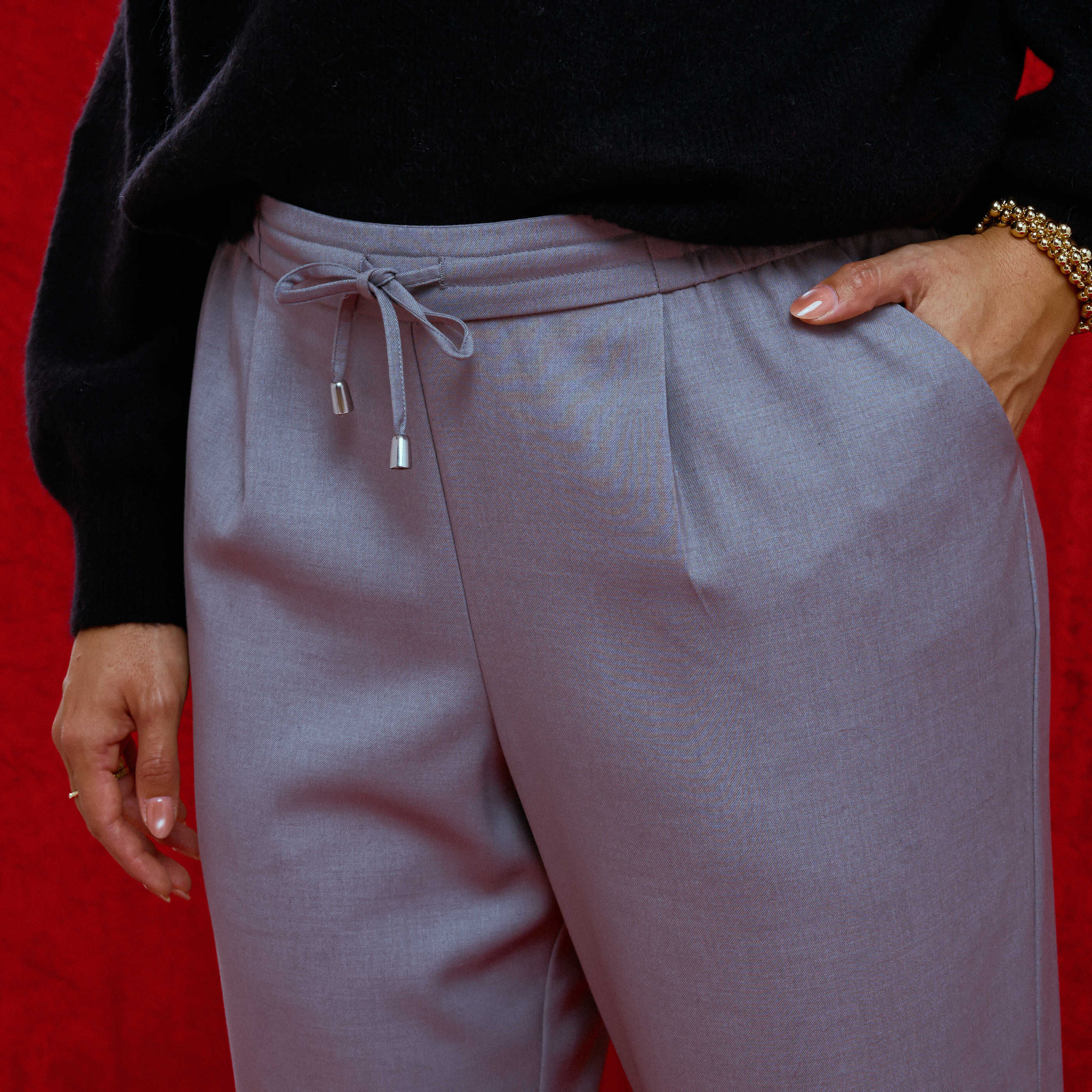 Pantalon taille &eacute;lastiqu&eacute;e femme