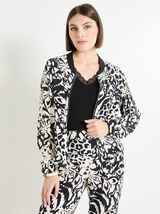 Veste zippée imprimée femme