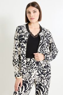 Veste zippée imprimée femme