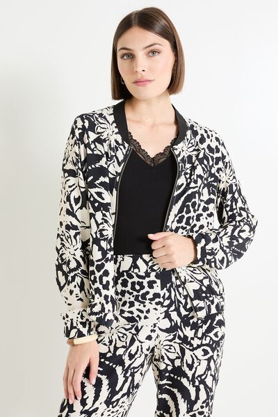 Veste zippée imprimée femme