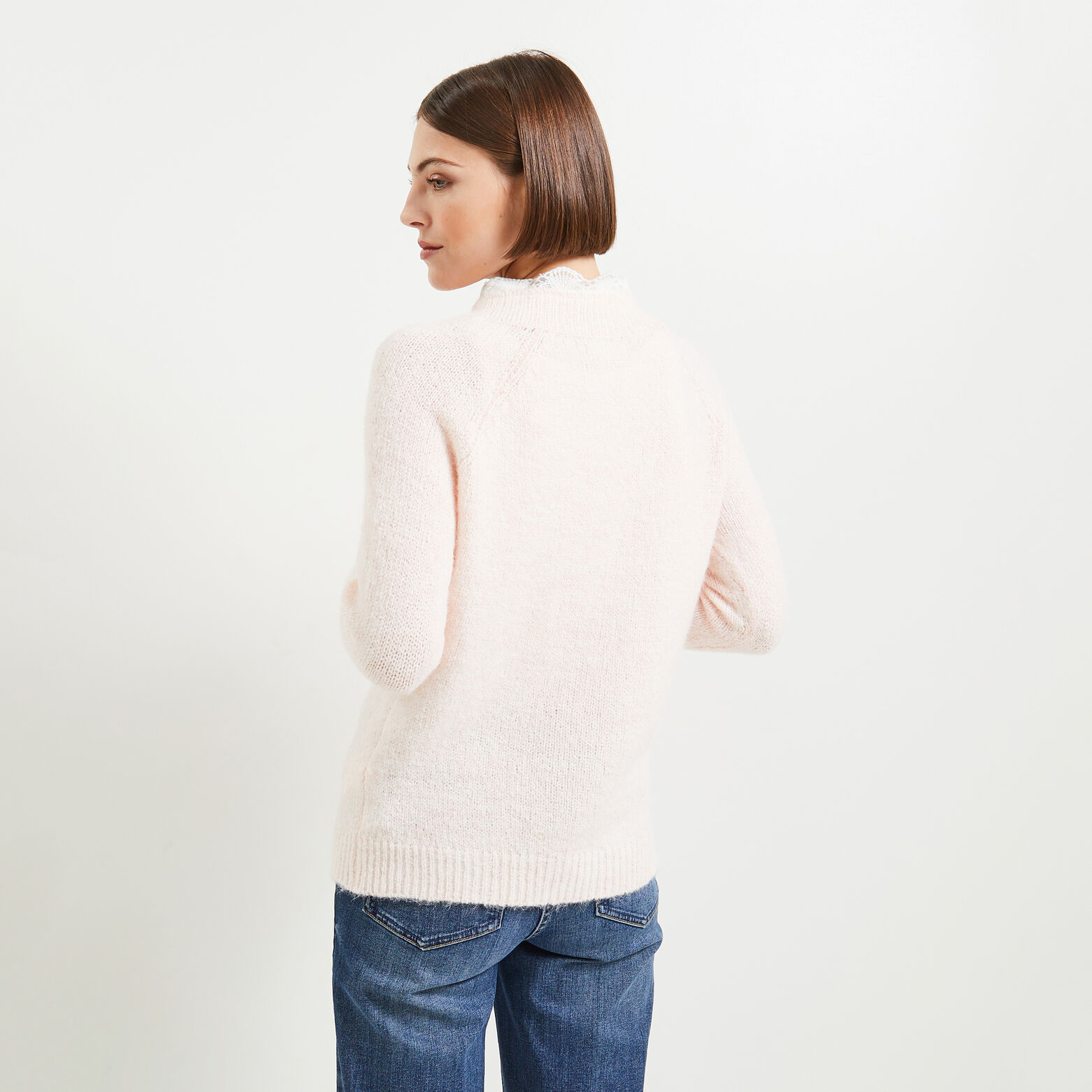 Pull col montant femme
