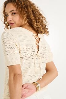 Pull en crochet femme