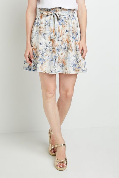 Jupe courte coupe trapèze femme