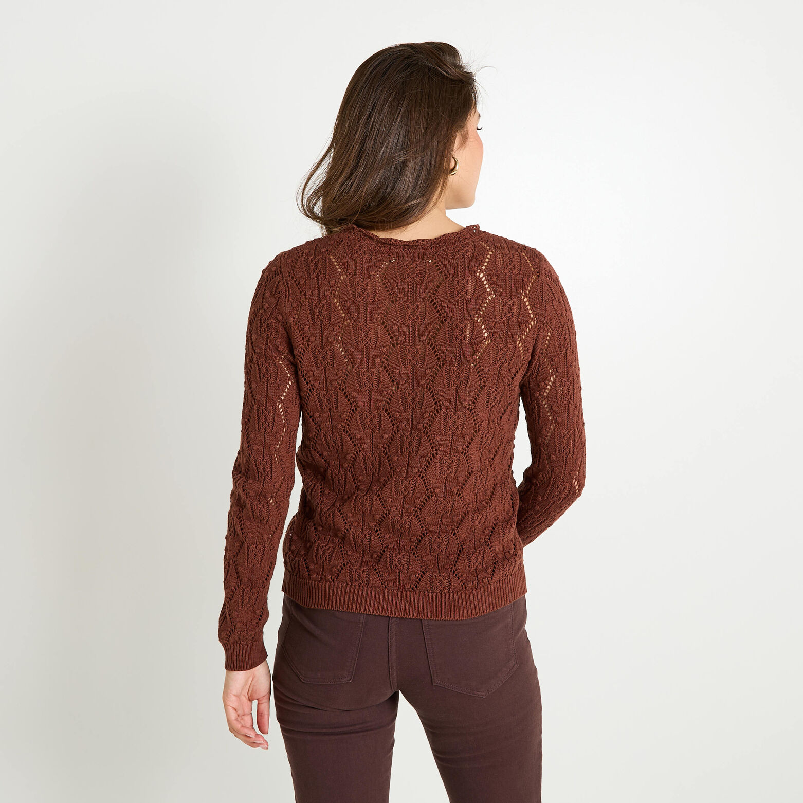 Pull col rond femme
