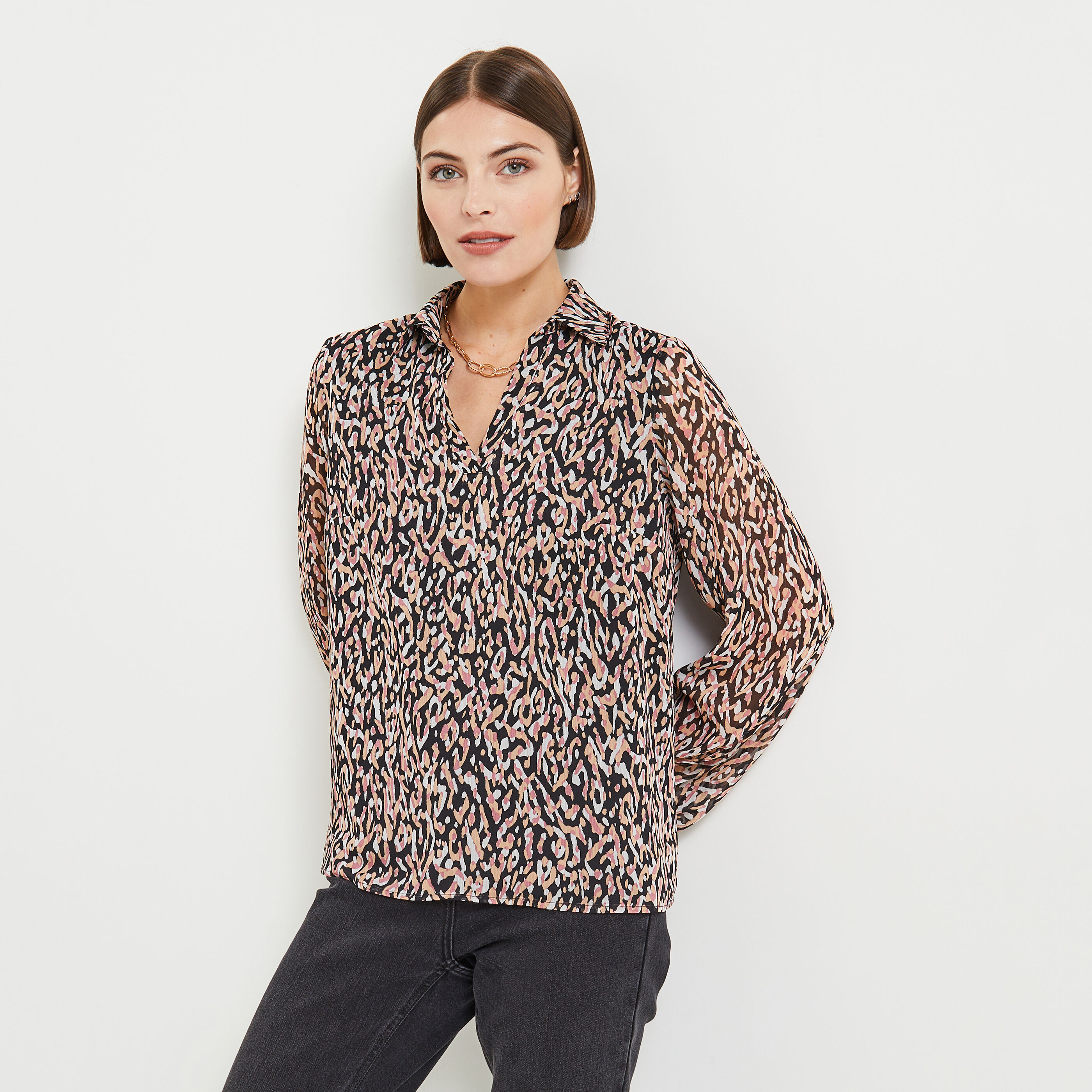 Blouse voile imprim e femme Graindemalice