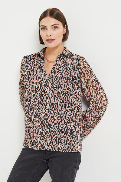 Blouse voile imprimée femme