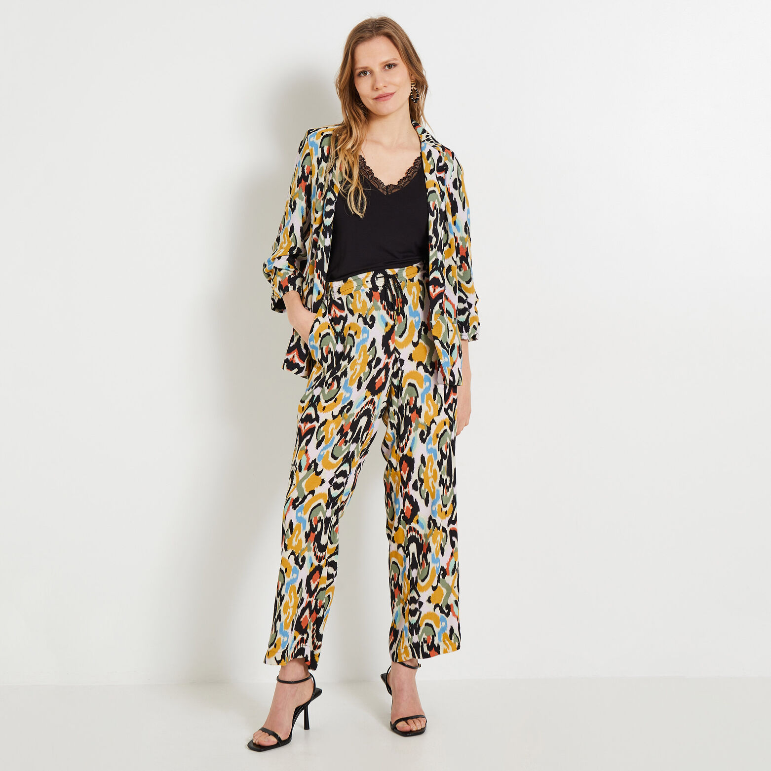 Pantalon fluide imprimé femme