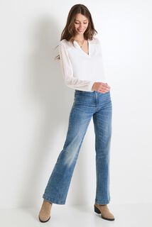 Blouse col V femme