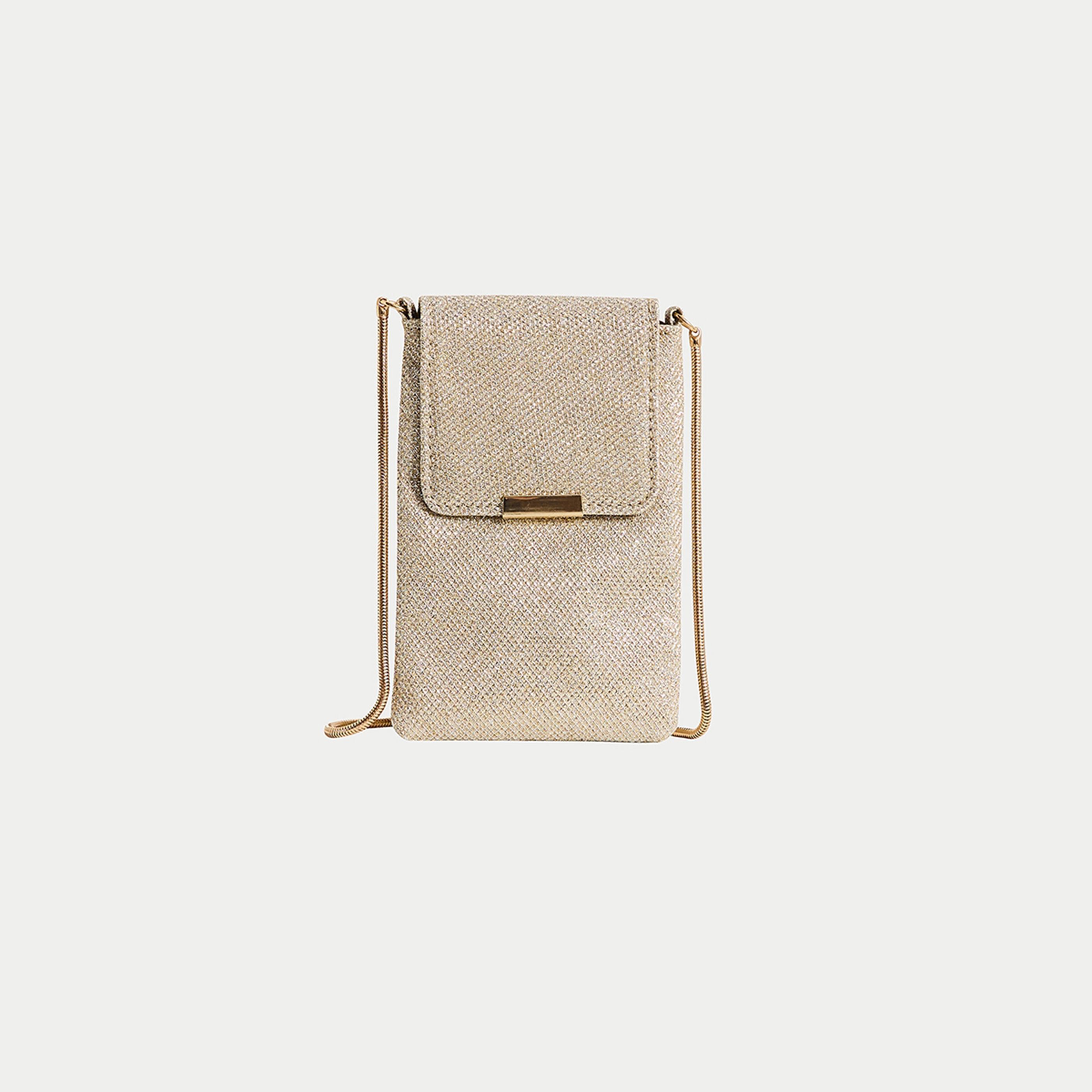 Pochette de telephone femme COULEUR OR Graindemalice