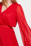 Robe plumetis rouge