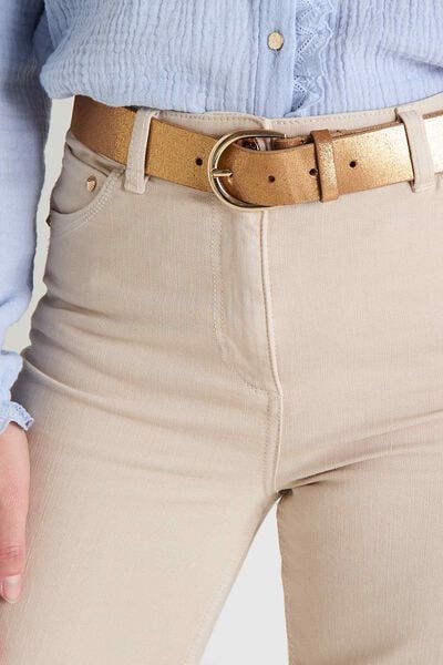 Ceinture croûte de cuir irisé femme