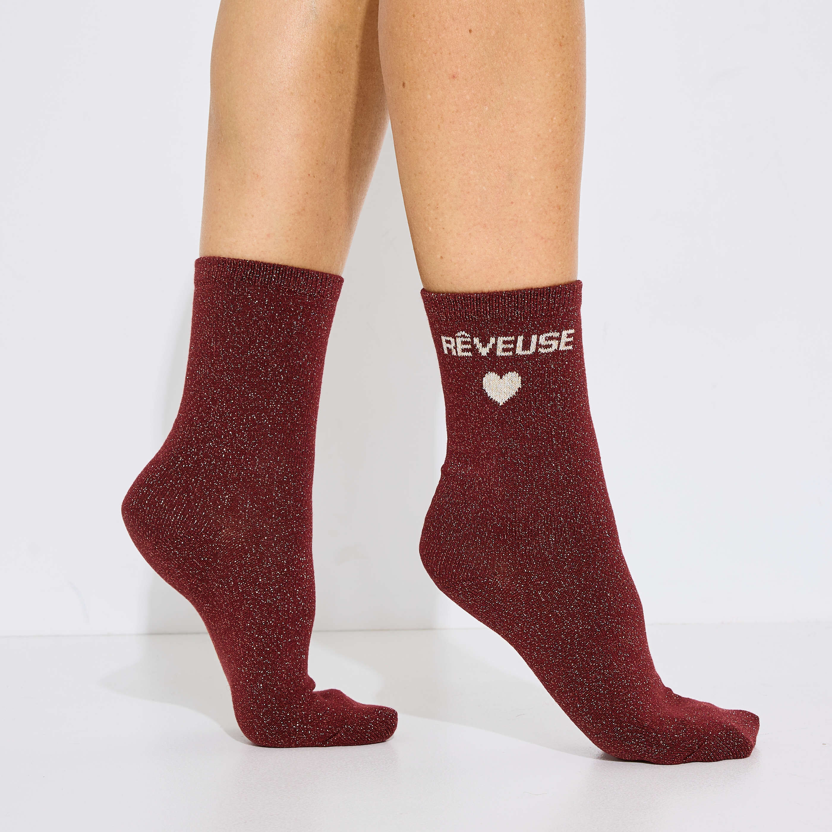 Calendrier chaussettes paillet&eacute;es femme