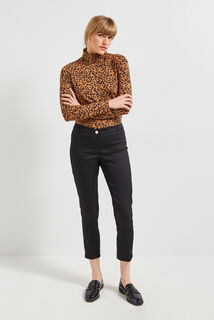Tshirt col roulé imprimé femme