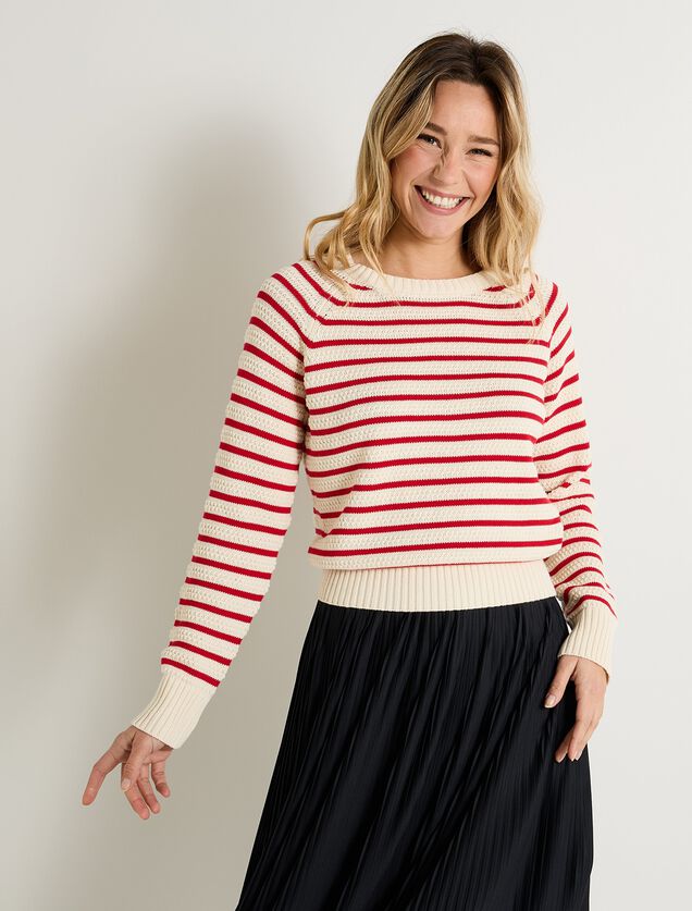 Pull col rond femme