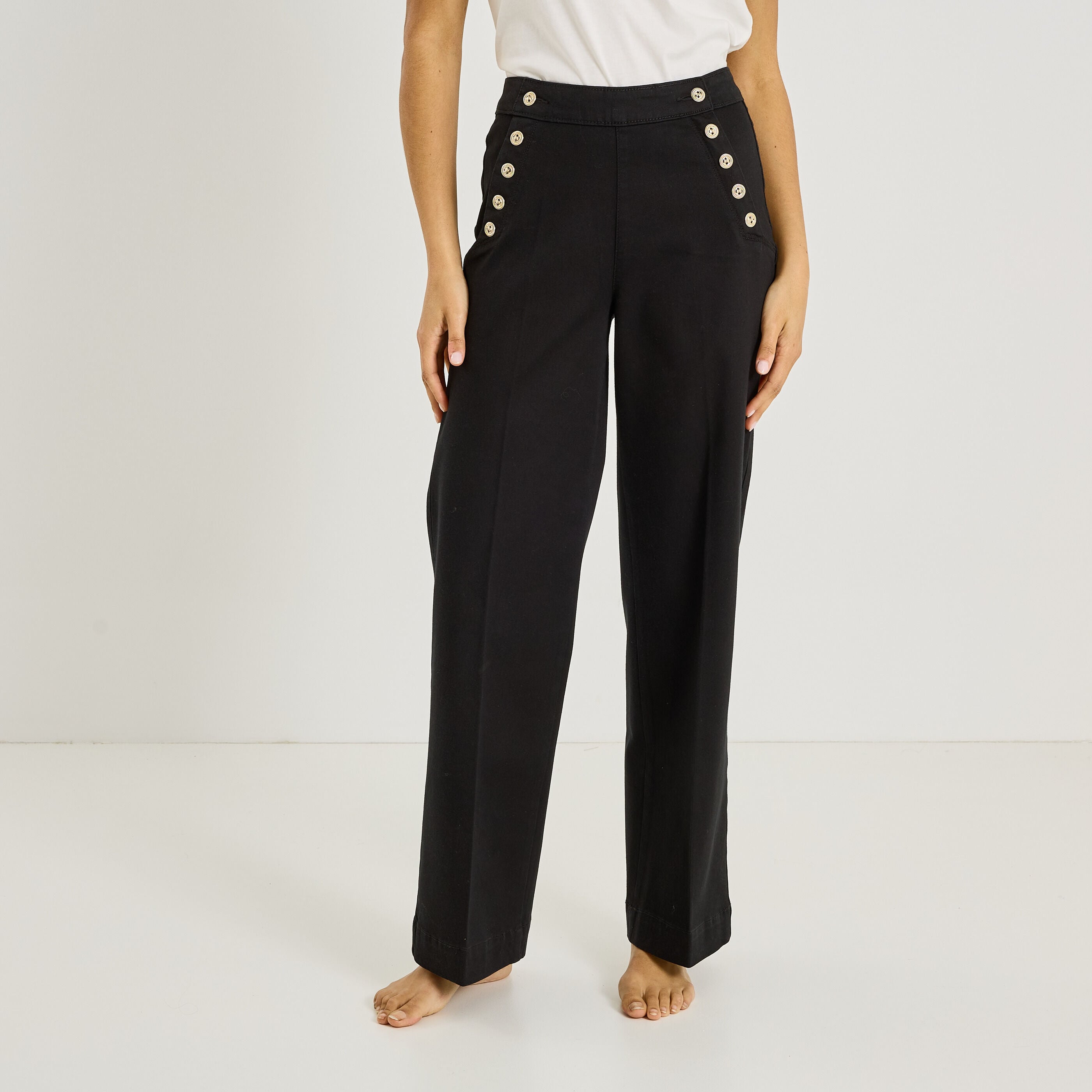 Jean flare &agrave; pont POMPON F02 femme
