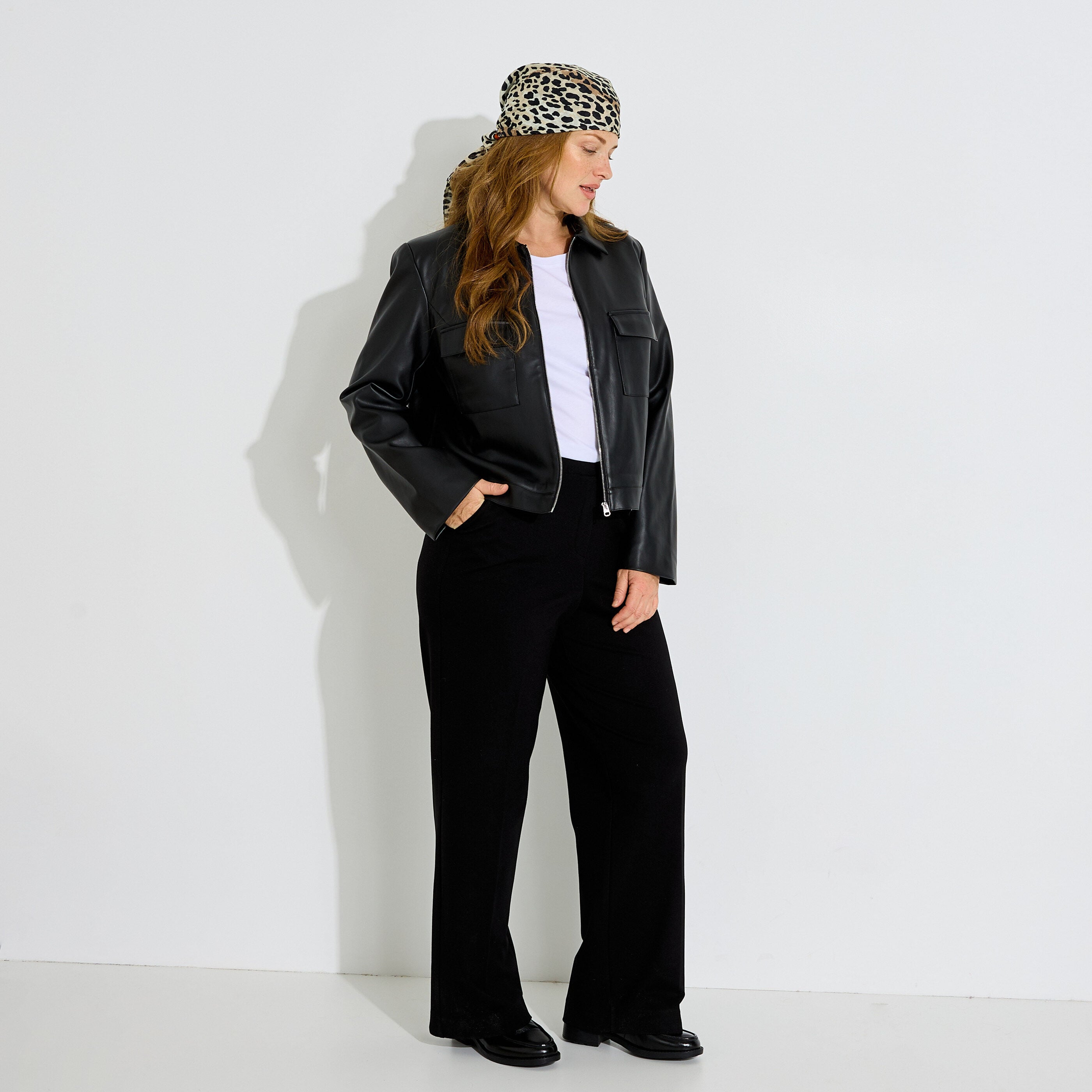 Veste mi-saison col chemise femme