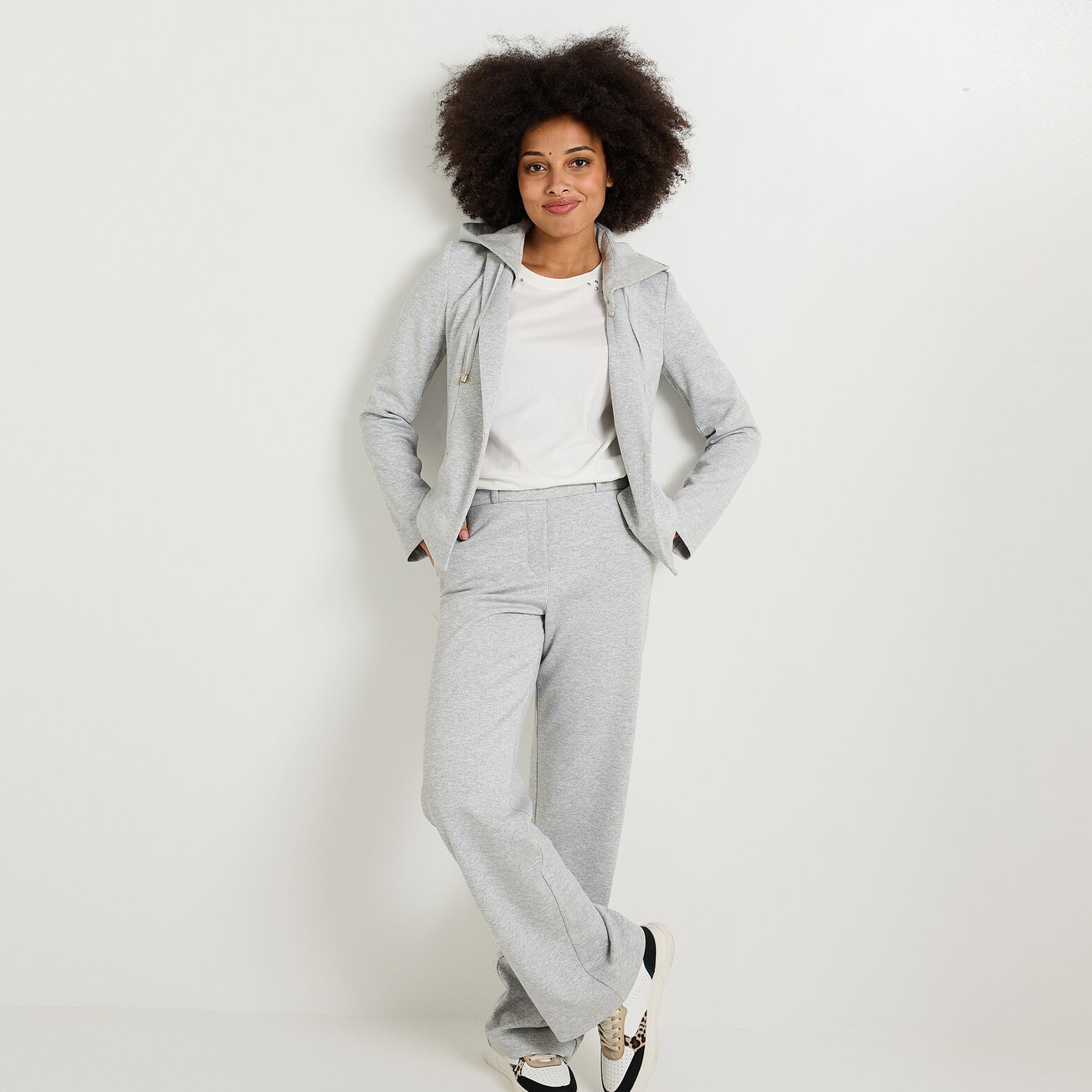 Blazer capuche amovible femme
