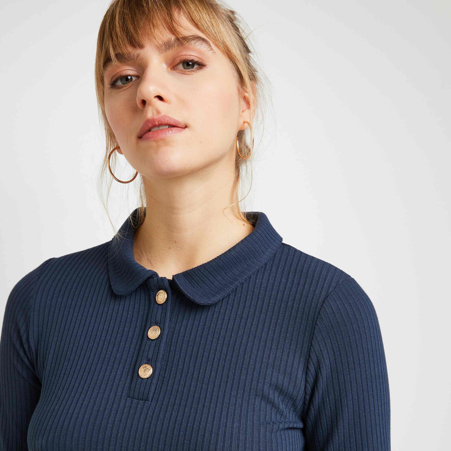 Polo manches 3/4 femme