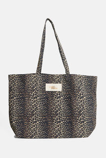 Tote bag imprimé léopard femme