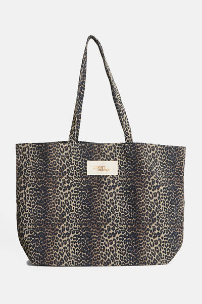 Tote bag imprimé léopard femme