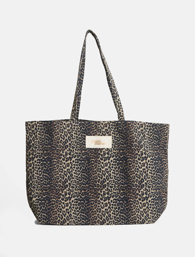 Tote bag imprimé léopard femme