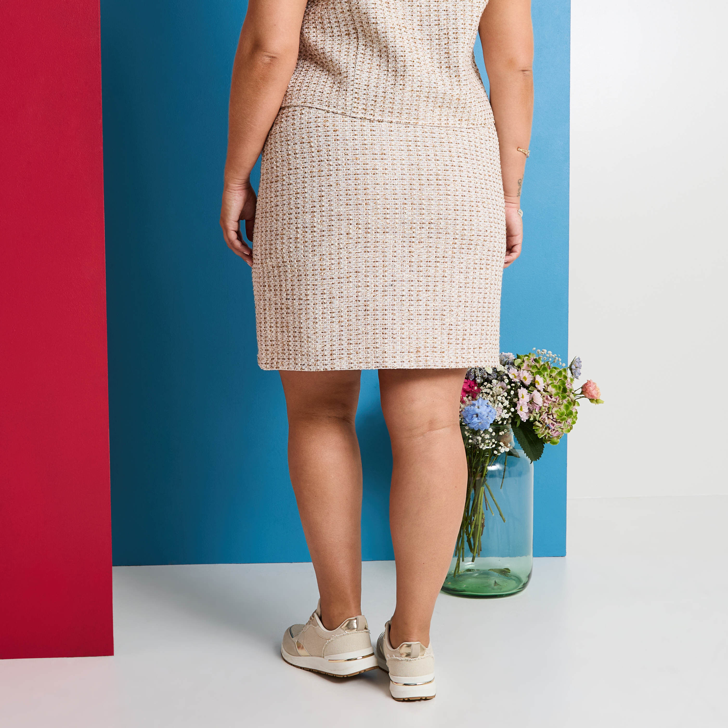 Jupe courte en jacquard