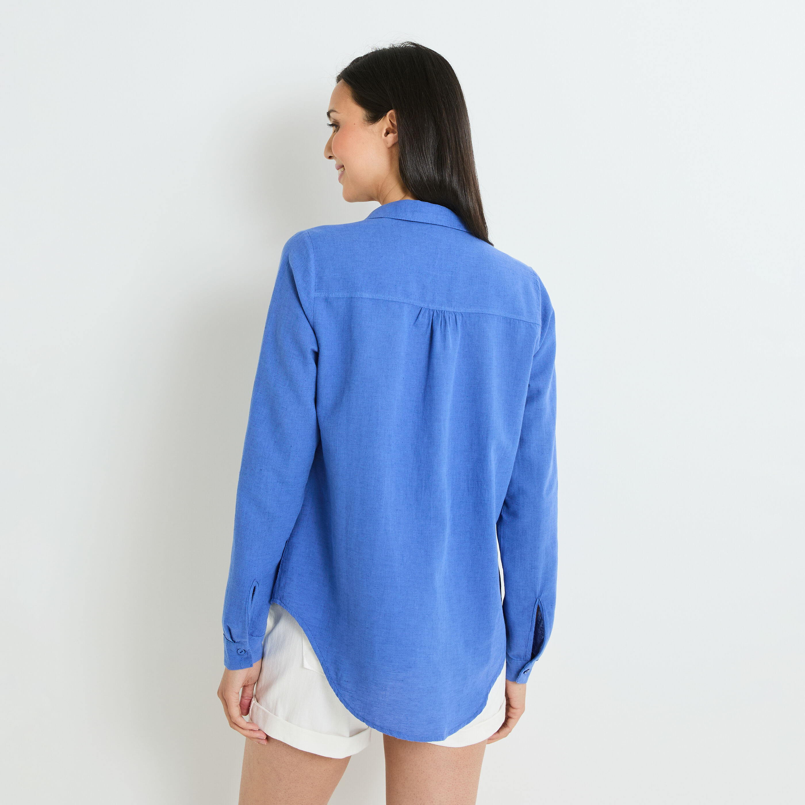 Blouse en coton et lin femme