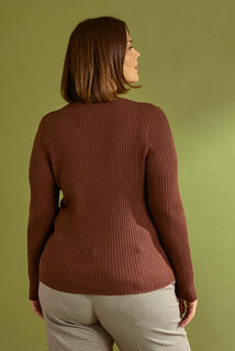 Pull col montant femme
