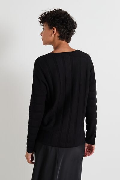 Pull col V femme
