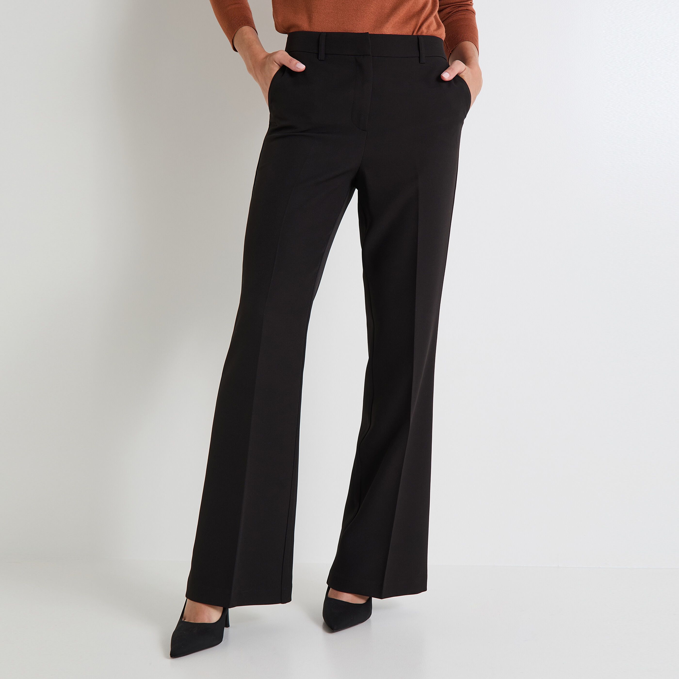 Pantalon flare femme NOIR Graindemalice