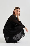 Robe voile manches longues femme