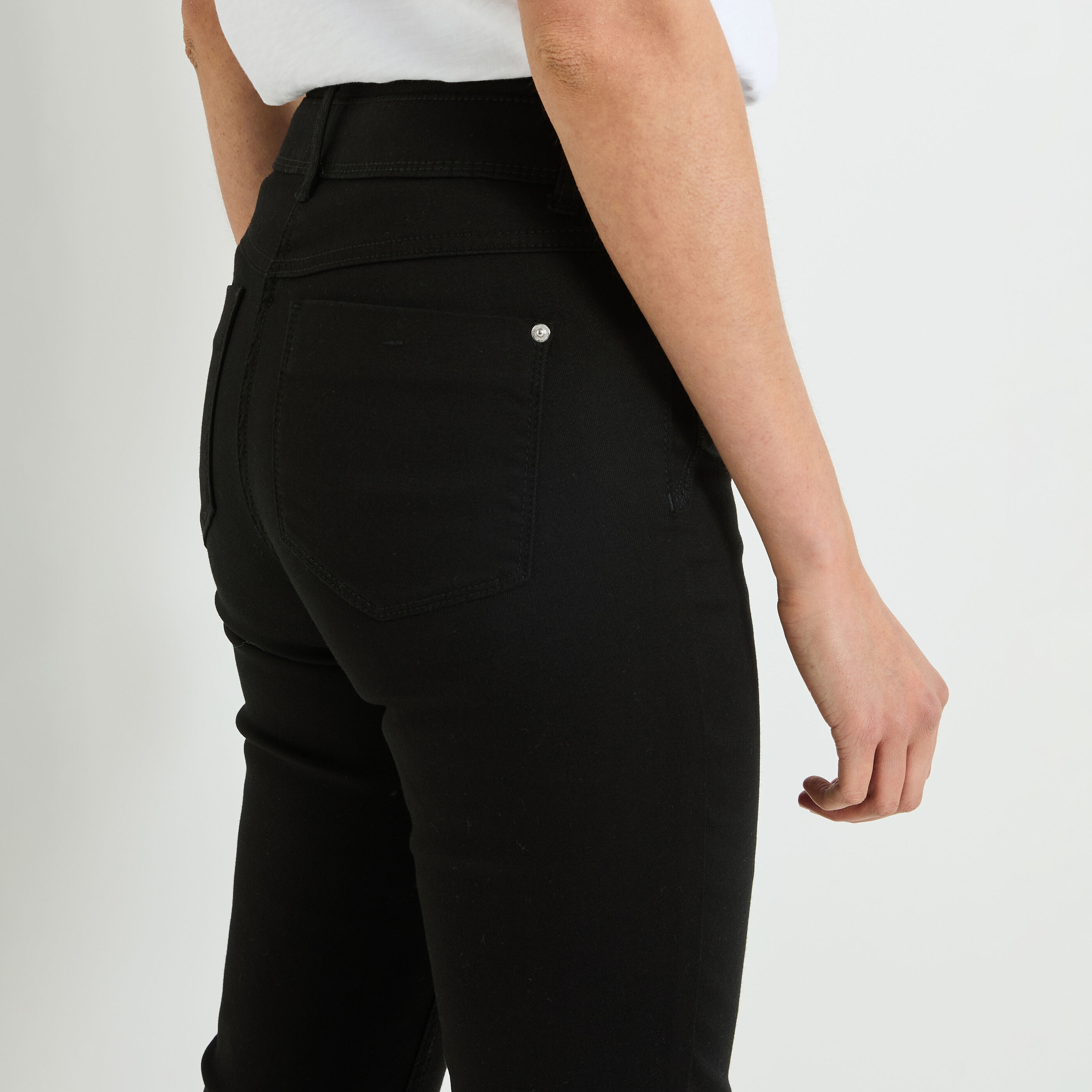 Jean raccourci taille haute HANOI femme