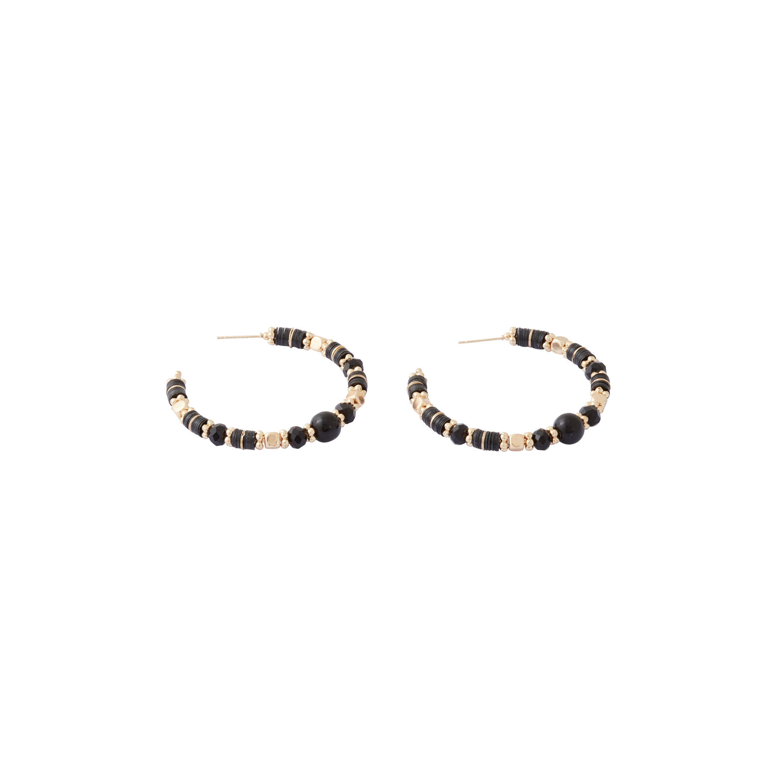 Créoles perles facettées et sequins