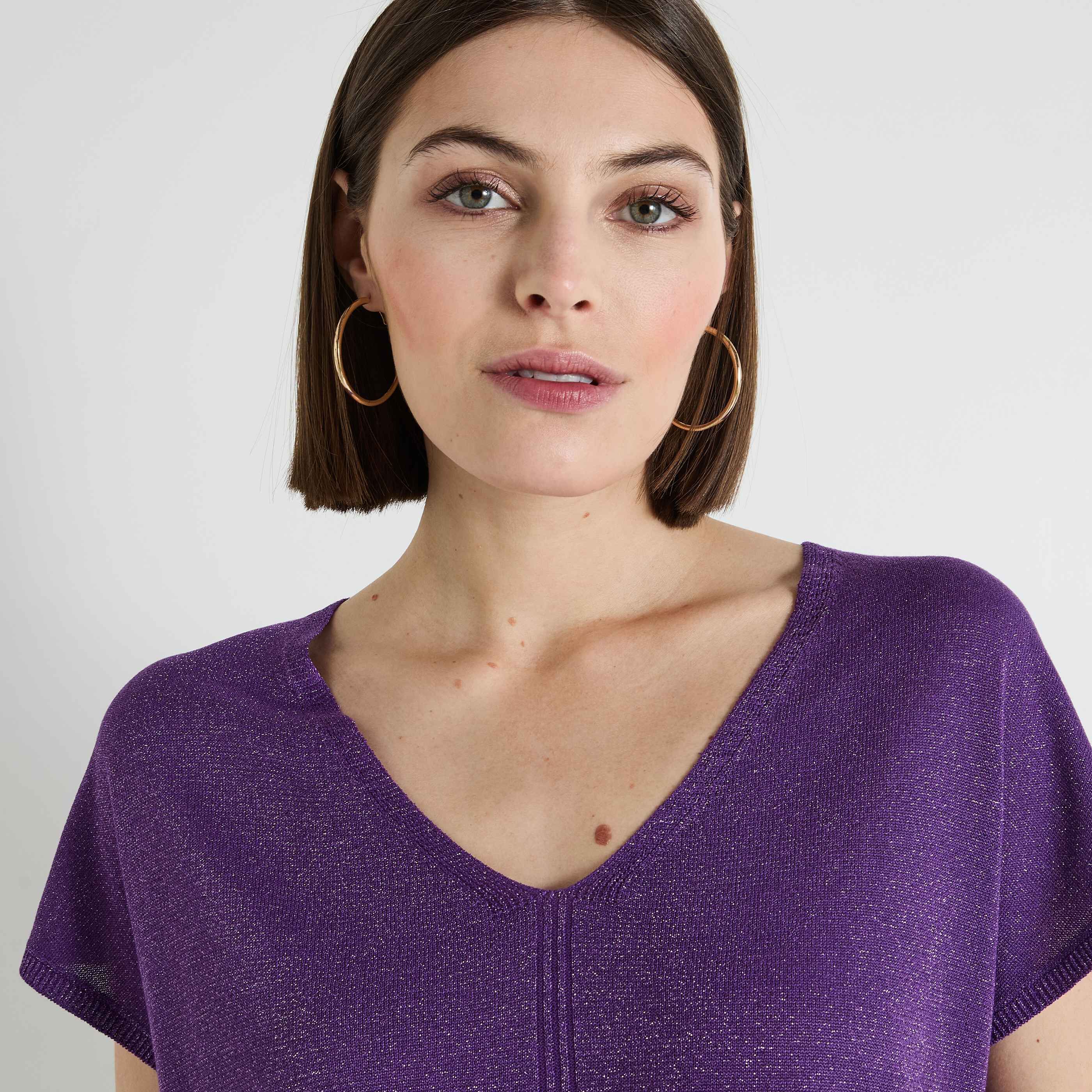 Pull manches courtes femme