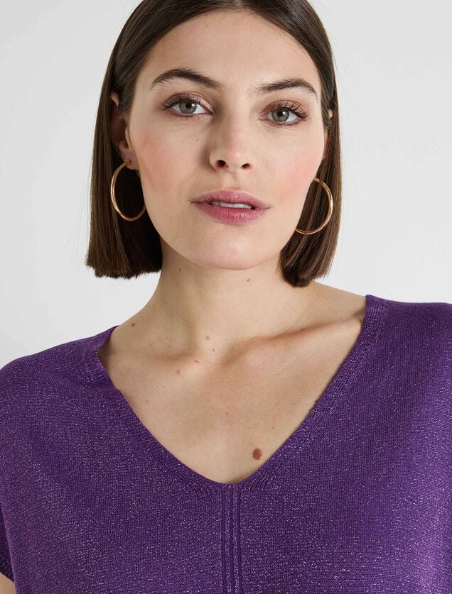 Pull manches courtes femme