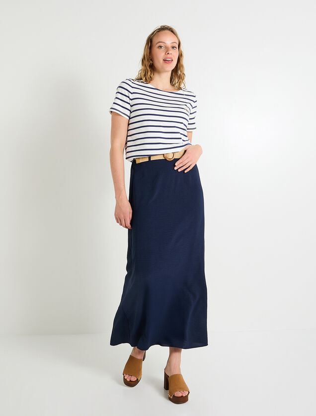 Jupe longue avec ceinture femme