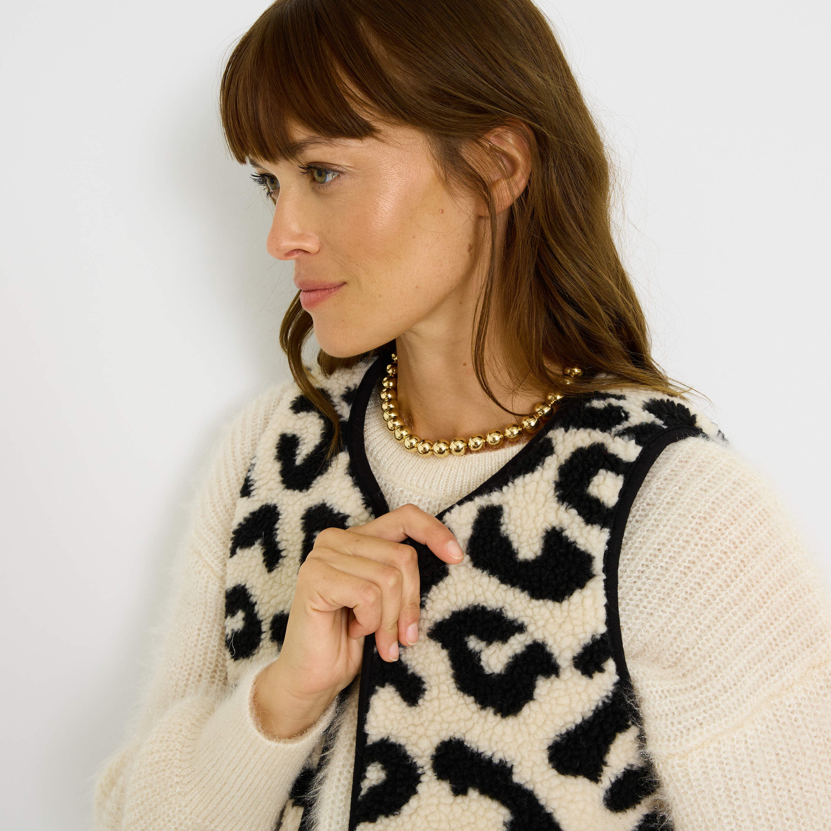 Gilet sans manches r&eacute;versible femme