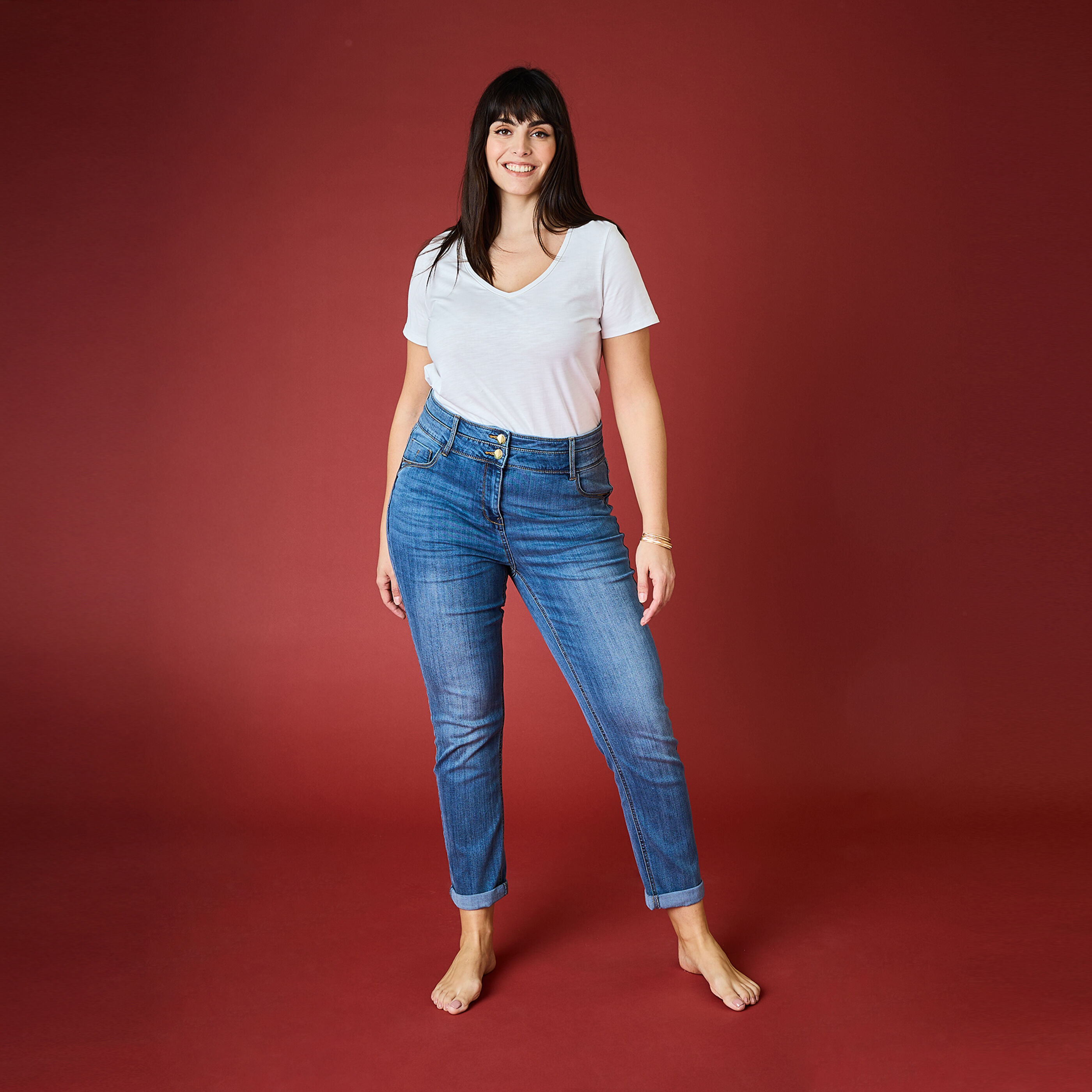 Jean raccourci HANOI R02 femme