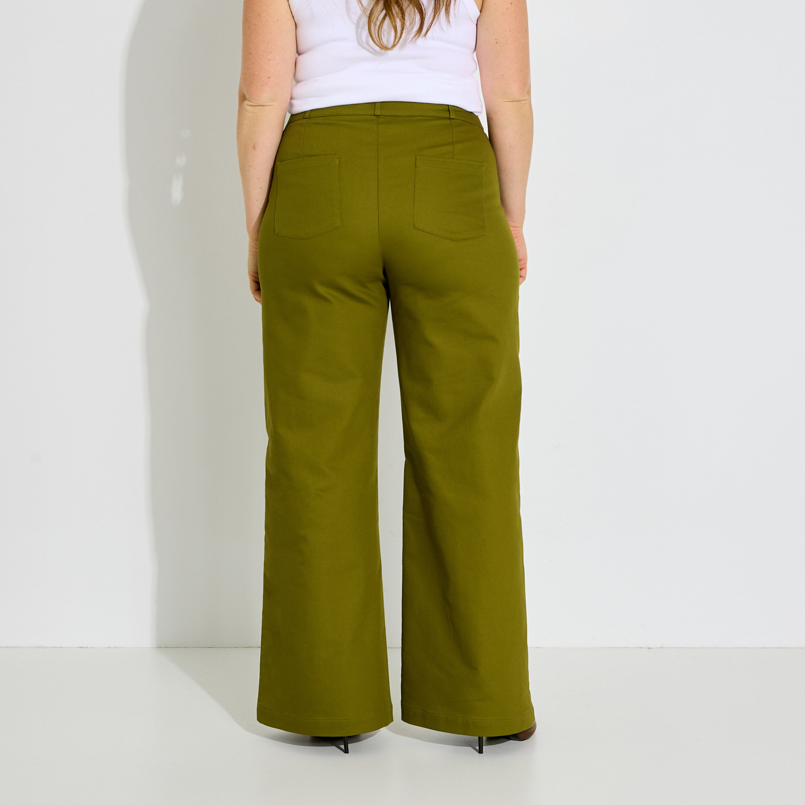 Pantalon structur&eacute; large femme