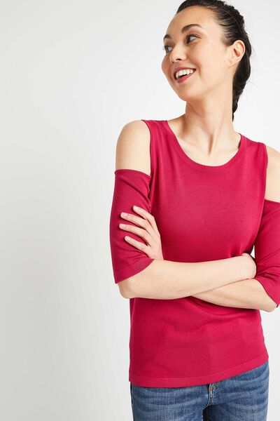Pull à épaule ouverte femme