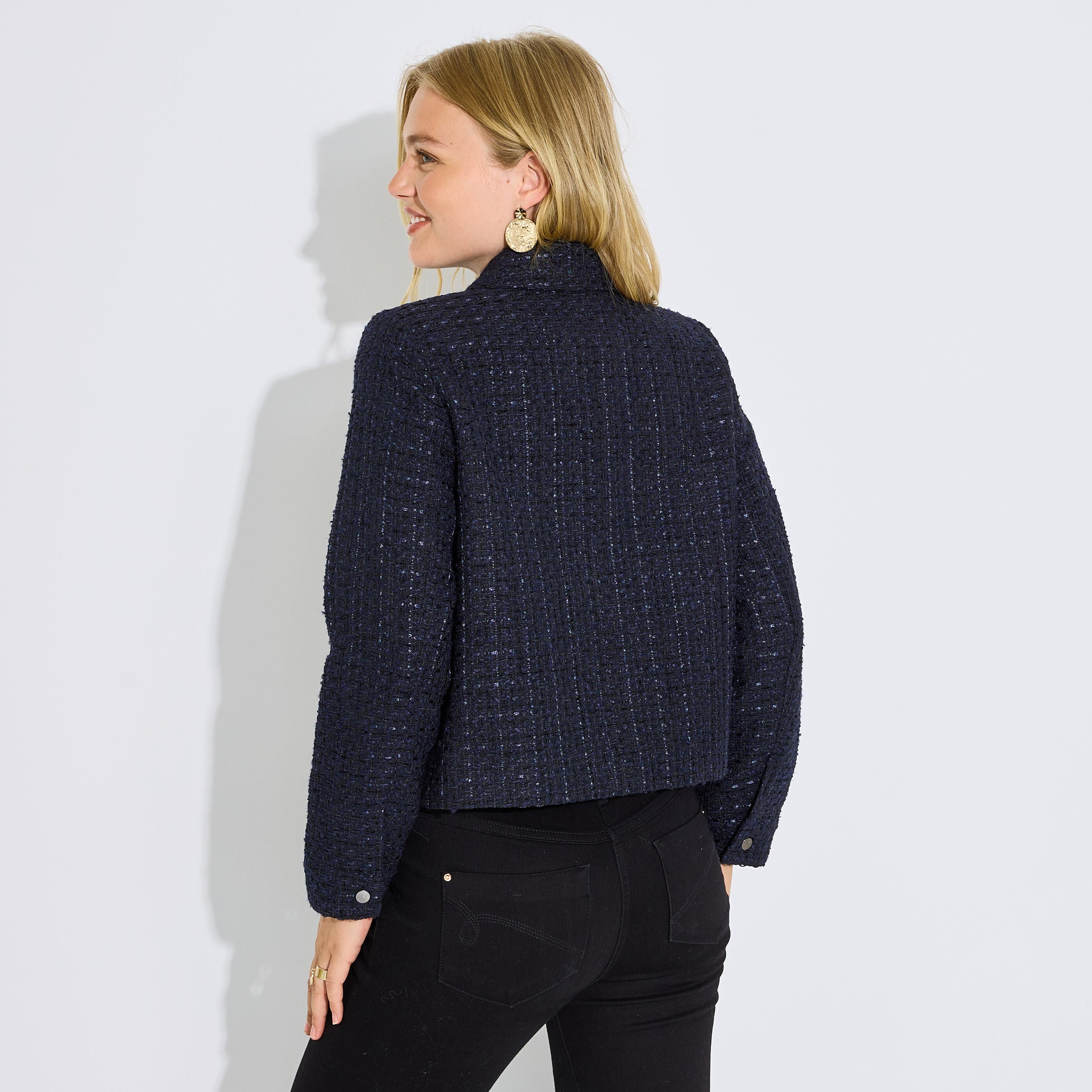 Veste zip manches longues femme